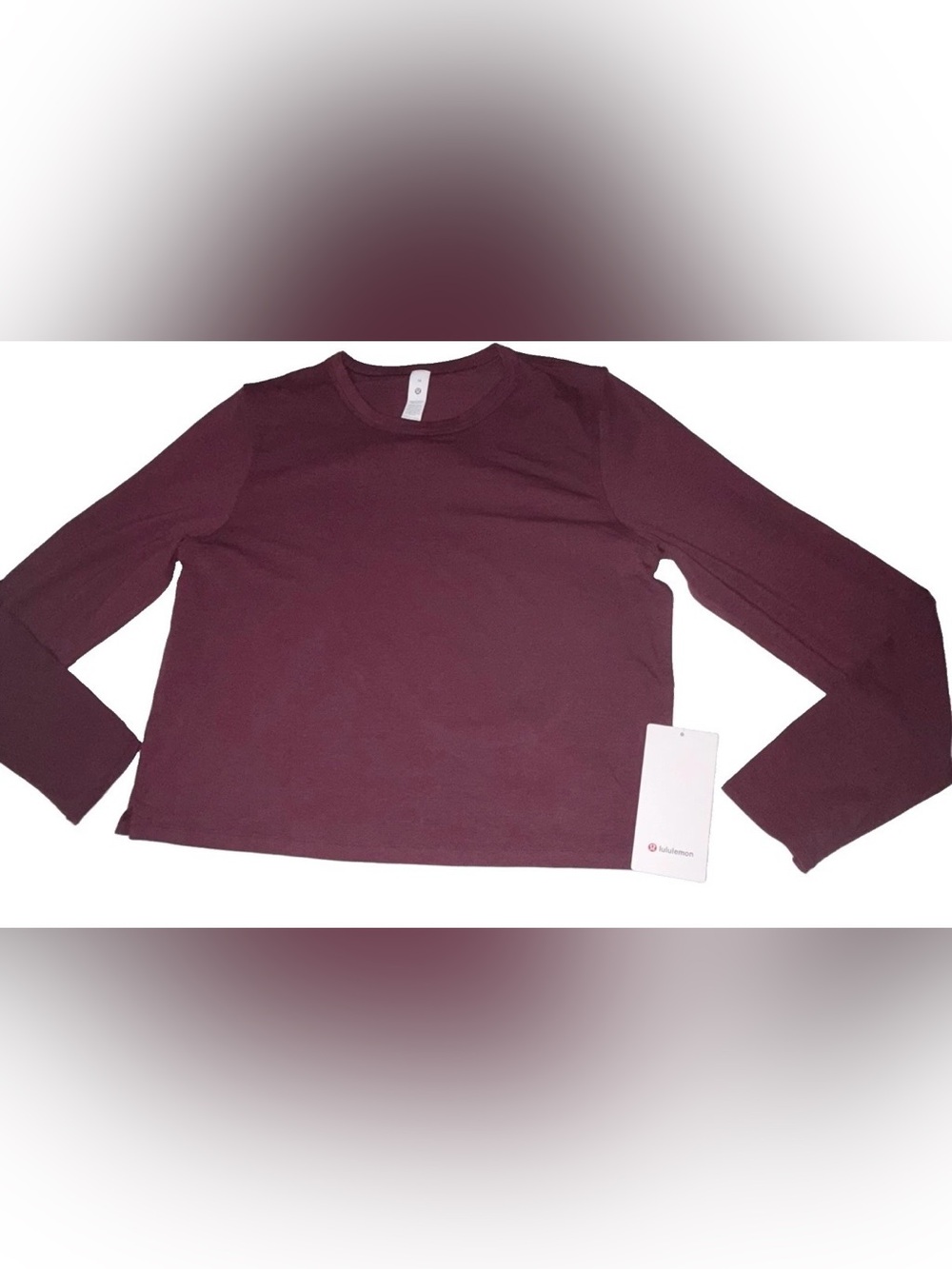 NWT LULULEMON SIZE 10 CLASSIC FIT COTTON BLEND LONG SLEEVE AUTHENTIC GARNET